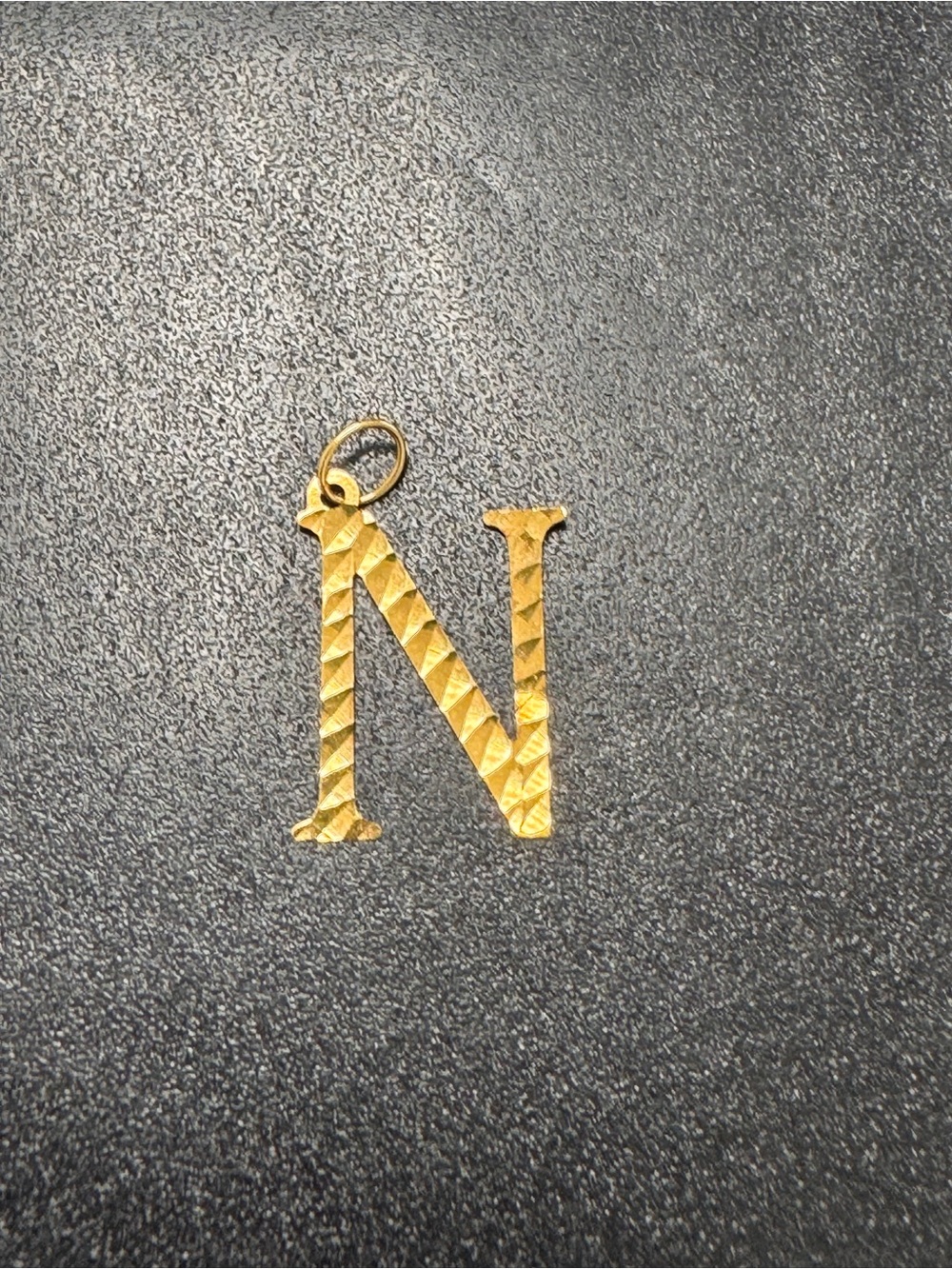 18 K Gold Letter N Initial Pendant Charm - Women Accessories